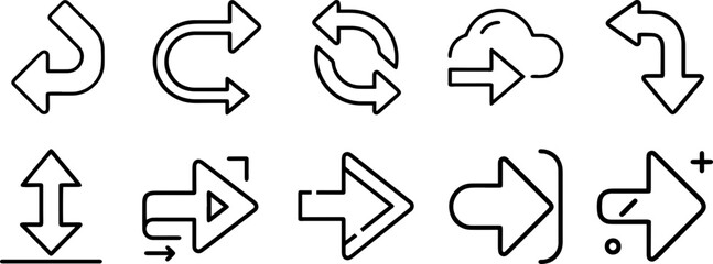 Minimalist Geometric Arrows 