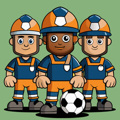 Fototapeta premium soccer players vector illustration
