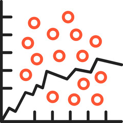 Scatter Graph Vector Icon Design