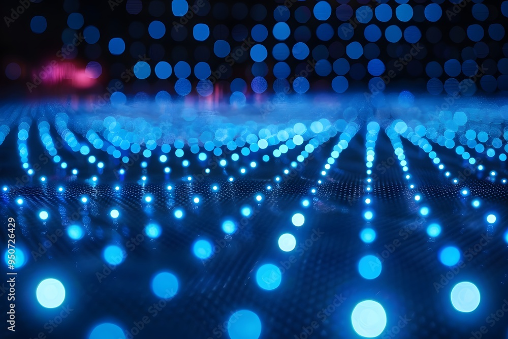 Poster mesmerizing blue led lights creating a dynamic visual landscape