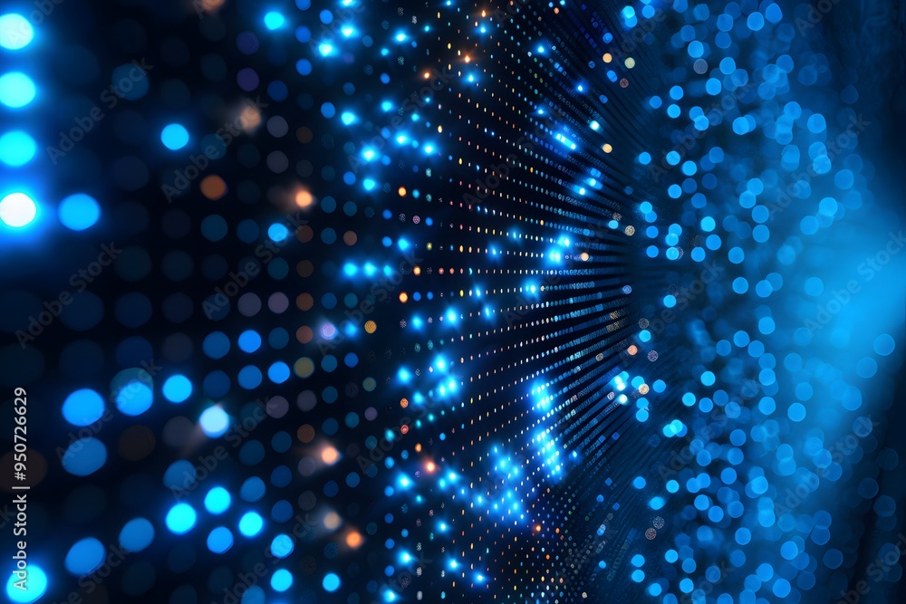 Aufkleber vibrant blue light patterns creating a dynamic digital background