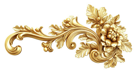 Golden decorative element, cut out