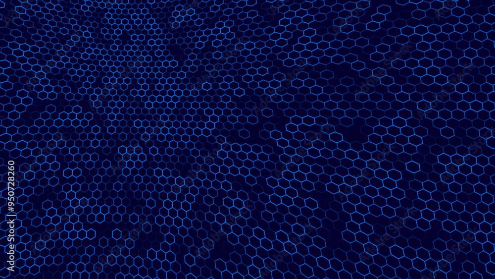 Aufkleber hexagonal abstract technology background. hexagons pattern for hi-tech communication design. hi-tech