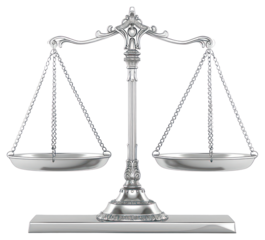 PNG Elegant silver balance scale