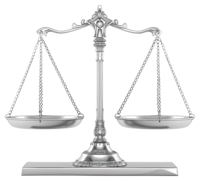 PNG Elegant silver balance scale