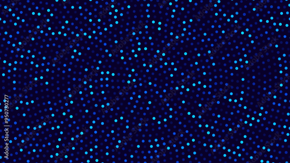 Poster Abstract Digital Circles of Particles with Noise. Futuristic Circular Sound Wave. Big Data Visualization. 3D Virtual Space VR Cyberspace. Crypto Currency Concept. Vector Illustration.