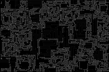 Abstract Electronics Circuit Board. Hi Tech Circuit Board Technology Pattern. Vector Abstract Computer Chip Illustration.