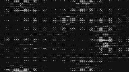 Retro CCTV or VHS Video White Noise Abstract Grunge Background. Scanlines Vibration Glitch. Video Damage Overlay Texture. Nostalgic Vintage 80s 90s Surveillance Technology Vector Illustration.