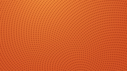 Basketball Ball Cartoon Leather Texture with Bumps Pattern Background. Orange Rubber Pebbles Grain Dots Texture. Sports Theme Banner Backdrop. Vector Illustration.