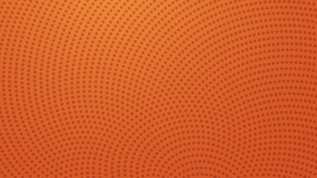 Basketball Ball Cartoon Leather Texture with Bumps Pattern Background. Orange Rubber Pebbles Grain Dots Texture. Sports Theme Banner Backdrop. Vector Illustration.