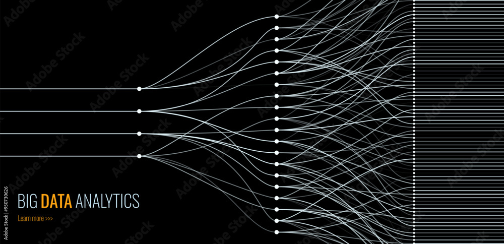 Aufkleber Convolutional Neural Network Architecture. How AI Work. Data Science, Machine Learning, Artificial Intelligence. Science or Technology Vector Illustration.