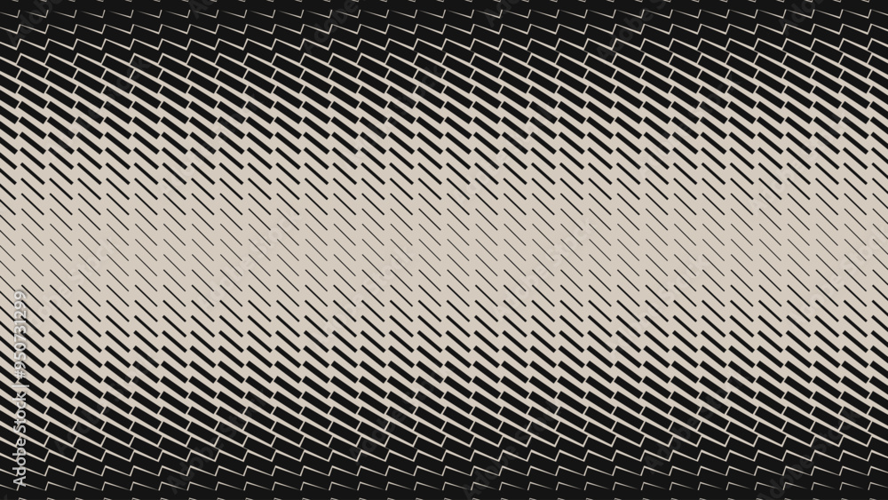 Poster Line Halftone Gradient Transition Effect Pattern. Vertical Straight Lines Background. Black and White Abstract Texture with Parallel Stripes Thick to Thin. Vector Illustration.