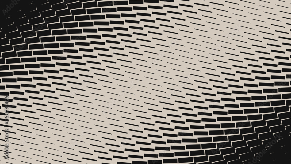 Poster Line Halftone Gradient Transition Effect Pattern. Vertical Straight Lines Background. Black and White Abstract Texture with Parallel Stripes Thick to Thin. Vector Illustration.