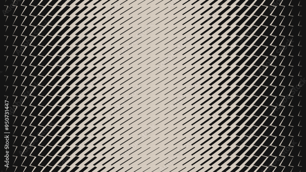 Poster Line Halftone Gradient Transition Effect Pattern. Vertical Straight Lines Background. Black and White Abstract Texture with Parallel Stripes Thick to Thin. Vector Illustration.