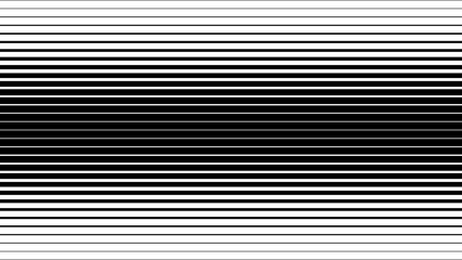 Line Halftone Gradation Abstract Pattern. Straight Lines Smooth Gradient Fade Texture Background. Black and White Parallel Stripes Thick to Thin Transition Effect. Vector Illustration.