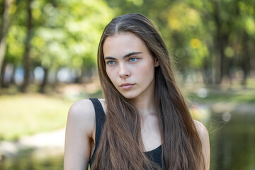 Portrait of a young beautiful girl