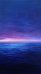 Obraz premium Tranquil Twilight: Serene Sky in Deep Blues and Purples