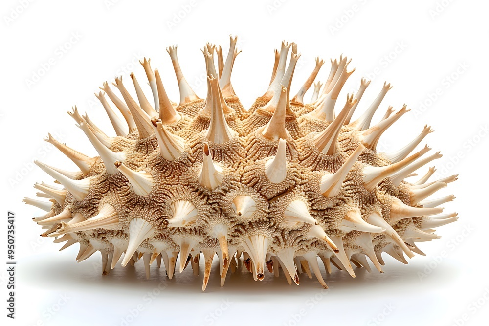 Poster unique spiny sea creature displaying intricate texture and form