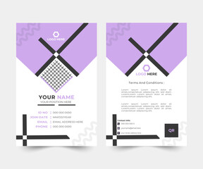 ID Card form template. clean ID Card template vector design. professional ID Card design.