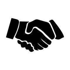 vector handshake isolated on white