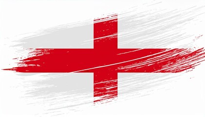 England flag in abstract brush stroke style