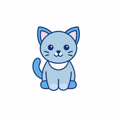 A Baby Cat Icon With Solid White Background