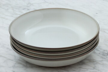 Contemporary set of plates