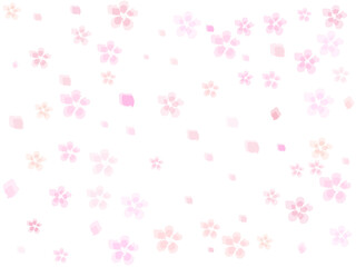 Apricot flower flying petals isolated on white. Spring tree flower parts. Falling cherry blooming flower parts vector