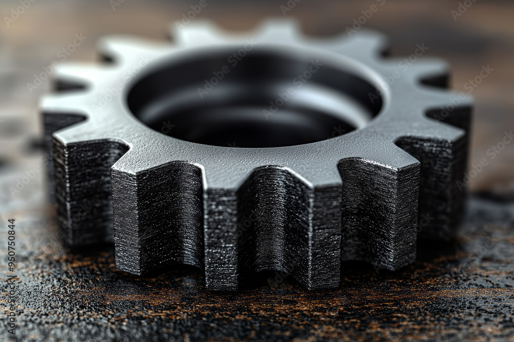 Poster a set of interlocking gears with each gear displaying a different creative or intellectual concept, 