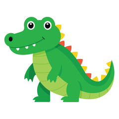 Alligator Cartoon Vector Illustration -  Clipart, and Line Art Design