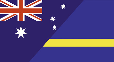 Flag of Australia and Curacao. Two Flags Australian and Curacao