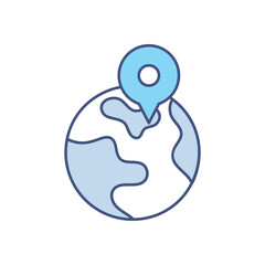 Geolocation Globe vector icon