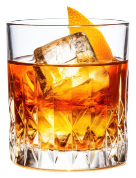 PNG Old Fashioned beverage cocktail alcohol.