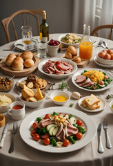 table with food