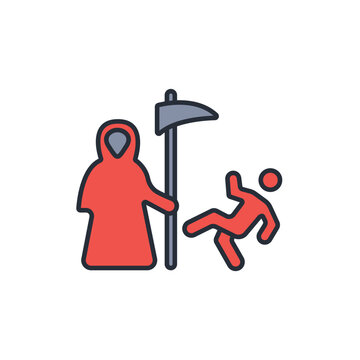 recommend clip art: Grim Reaper icon. vector.Editable stroke.linear style sign for use web design,logo.Symbol illustration.