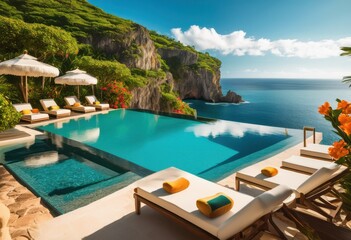 stunning resort views highlighting luxurious amenities scenic landscapes, beach, luxury, upscale, design, relaxation, pool, spa, vacation, destination