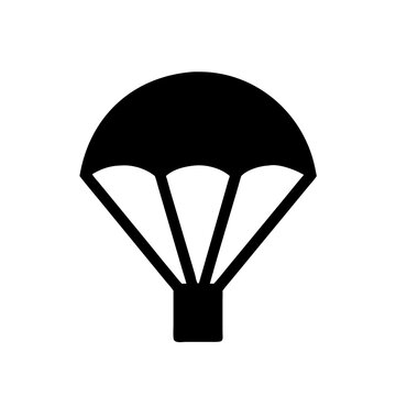recommend clip art: Parachute Silhouette Vector Simple Black and White Illustration Emergency Safety Concept