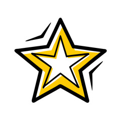 Yellow Stars Black Borders Dynamic Vector Design Geometric Art Gray Background Symbol Representation