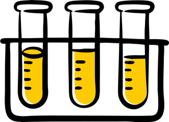 Vector Illustration Laboratory Test Tubes Colorful Chemical Science Experiment Education