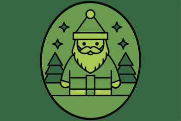 Christmas icon colored outline illustration.