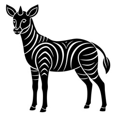 zebra vector illustration vector silhouette illustration with white background 