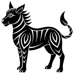 zebra vector illustration vector silhouette illustration with white background 