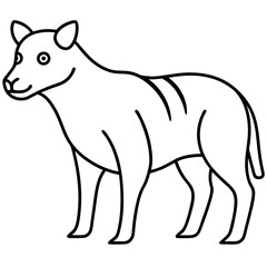 fox illustration vector silhouette illustration with white background 