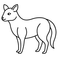 illustration of a animal vector silhouette illustration with white background 
