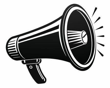 recommend clip art: megaphone black silhouette  vector,hand holding megaphone