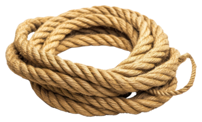 PNG Coiled natural brown hemp rope