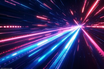 Abstract motion speed glowing effect background created with Generative AI