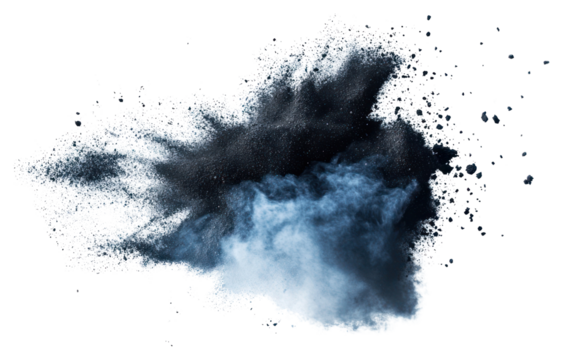 PNG Abstract black powder explosion art
