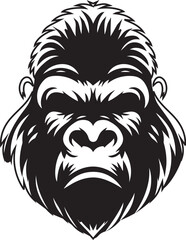 Gorilla head silhouette design