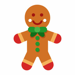 Christmas Gingerbread Man with white background